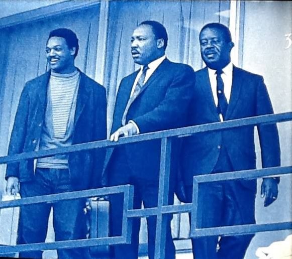 Jessie Jackson, Ml King & Ralph David Abernathy At The Lorraine Motel