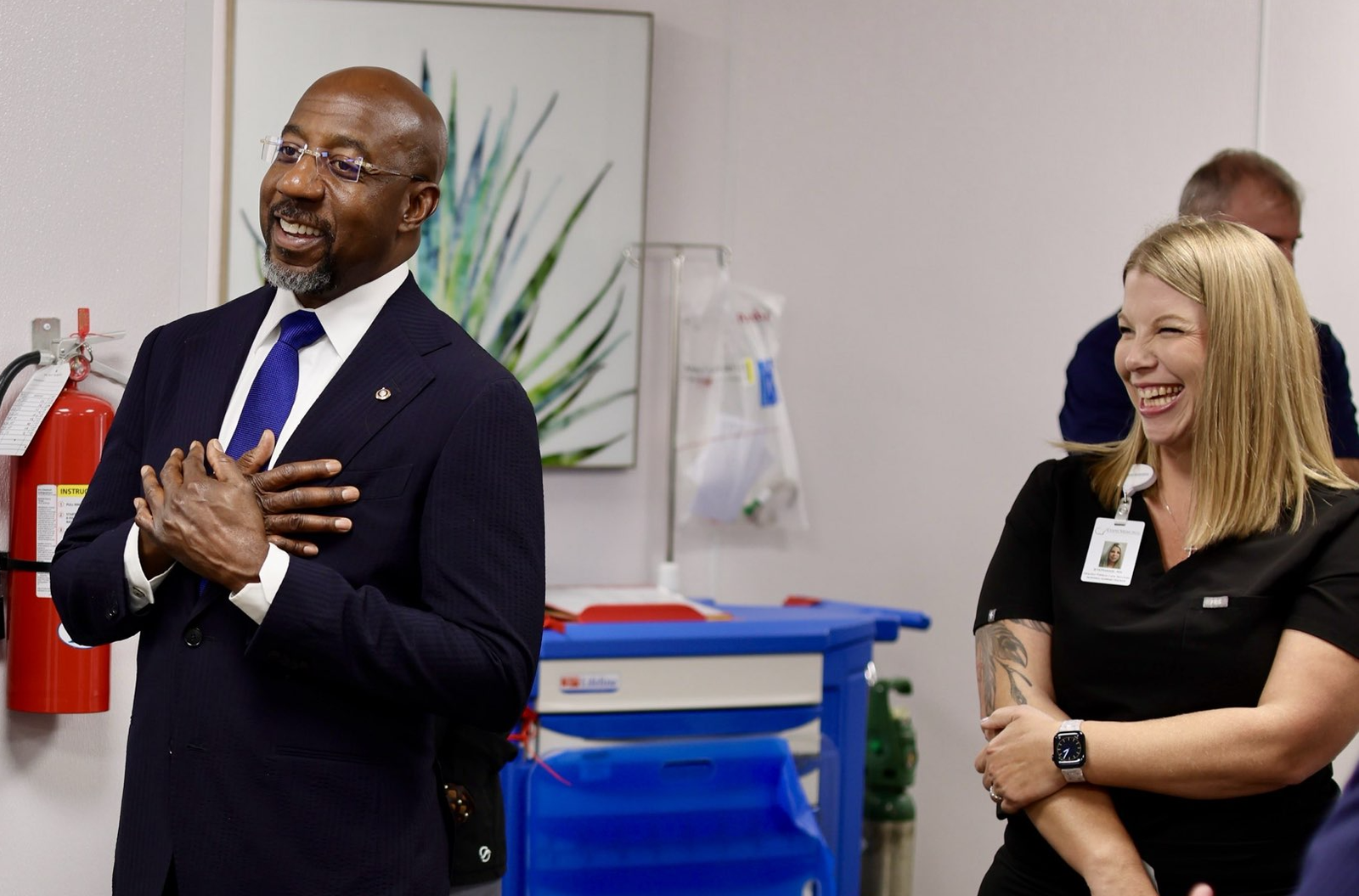 Senator Warnock Visits Hospital